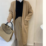 Autumn And Winter Korean Style Lazy Wind Coat Long Sweater Coat