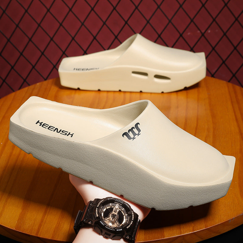 Niche Toe Cap Slipper Men's Casual Platform