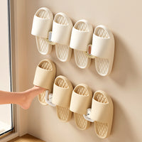 Bathroom Slipper Rack Storage Rack Wall-mounted Punch-free Thickened