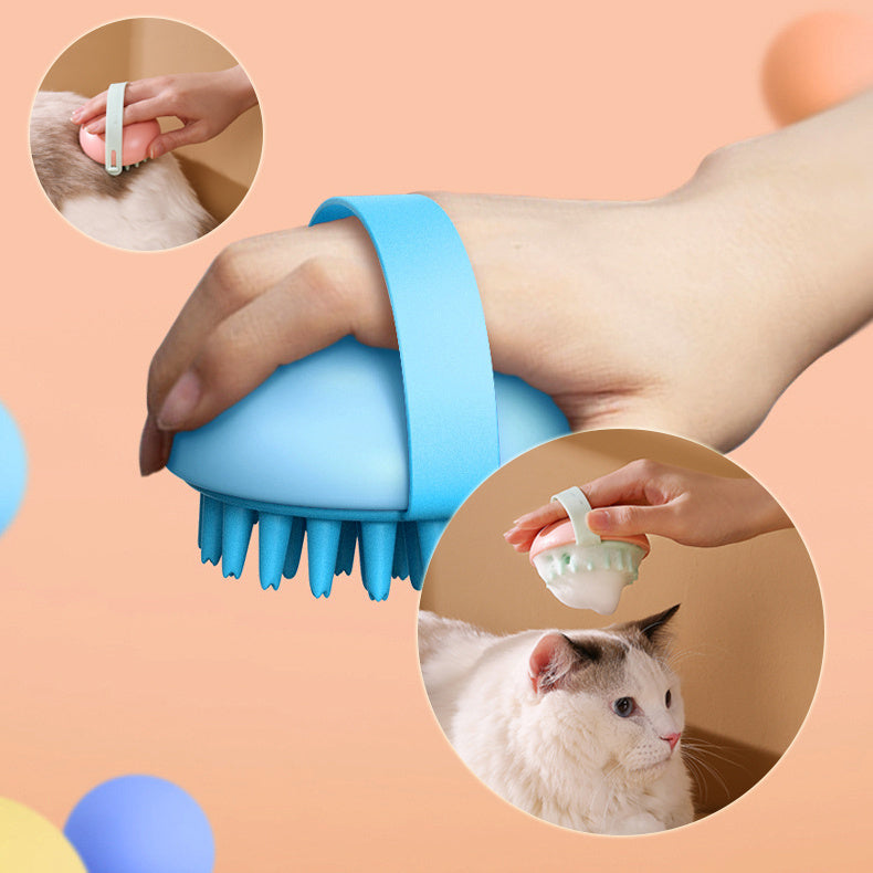 Pet Silicone Bath Massage Scrub Brush