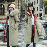 Women's Long Two-way Cotton-padded Clothes Fleece Trench Coat