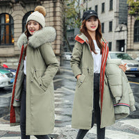 Women's Long Two-way Cotton-padded Clothes Fleece Trench Coat