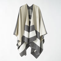 Double-sided Plaid Cashmere Shawl Coat