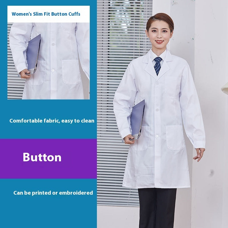 Long Sleeve Lab White Coat Men And Women