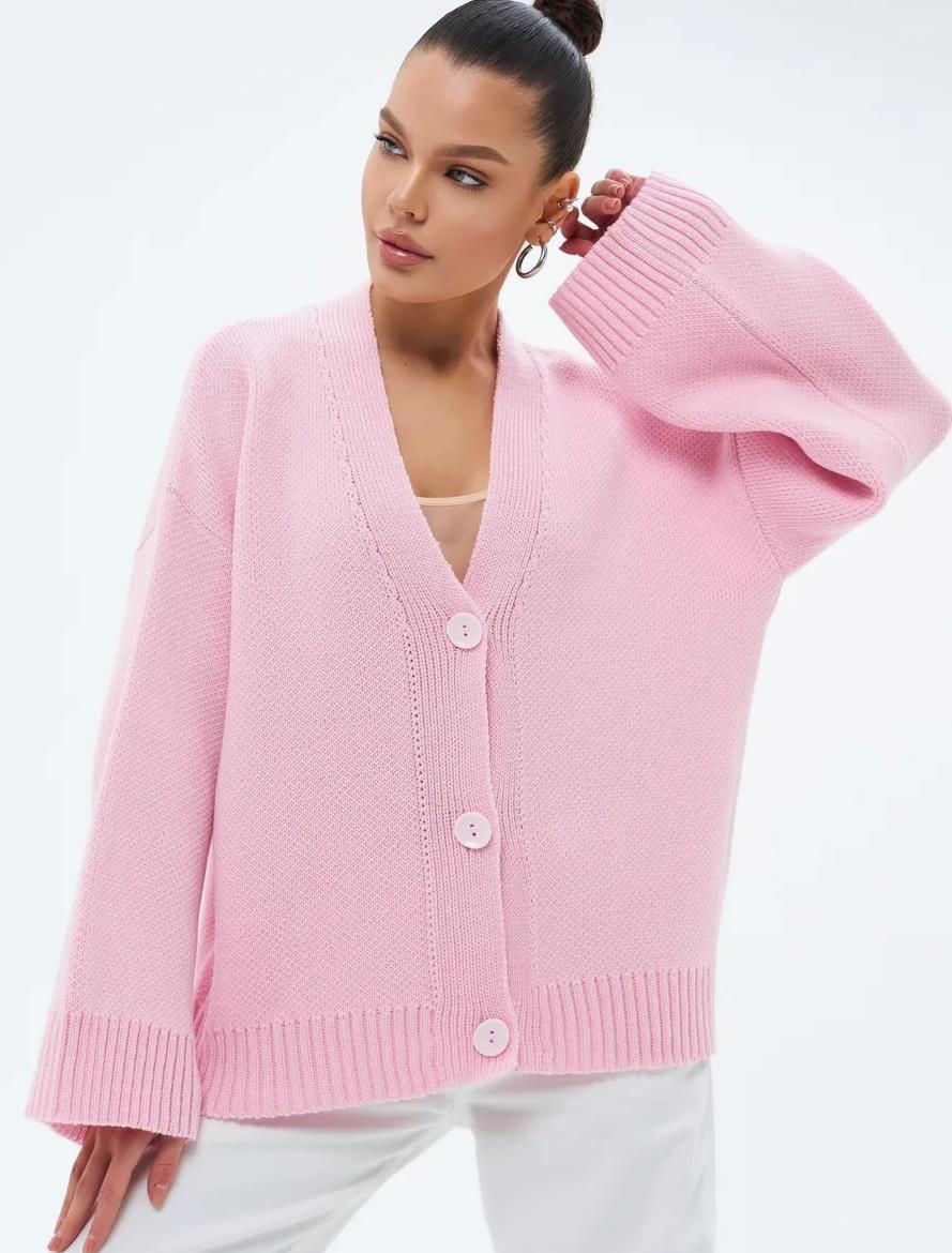 Thick Knit Cardigan Baggy Coat