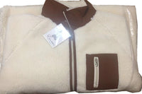 Stand Collar Color Matching Lambswool Two-sided Zipper Coat