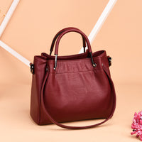 Women's Soft Leather Retro Bucket Handbag