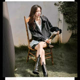 Korean Style Loose Fried Street Short Suit Trench Coat