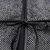 British Style Fashionable Temperament Lace Waist Design Mid-length Coat