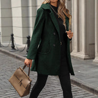 Solid Color Loose Fit Fashion Slim Hat Woolen Coat