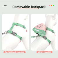 Anti Slip Soft Breathable Pet Chest Strap With Backpack
