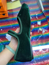 Casual Velvet Flat Pumps Buckle Mary Jane Ballet Slipper