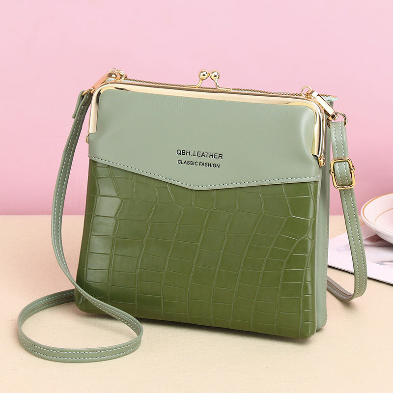 Alligator Pattern Crossbody Lock Phone Bag