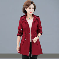 Spring And Autumn Fashionable Jacket Mid-length Trench Coat