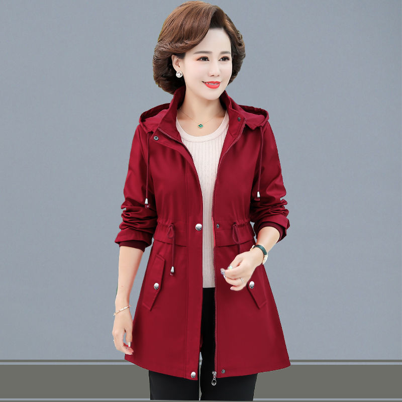 Spring And Autumn Fashionable Jacket Mid-length Trench Coat