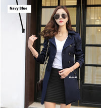 Women's Fashion Trench Coat Mid-length Coat