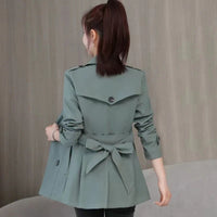 Elegant Slimming British Style Petite Top Student Double Breasted Coat