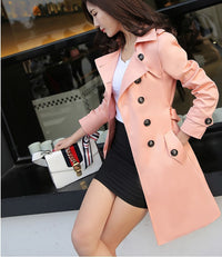 Women's Fashion Trench Coat Mid-length Coat