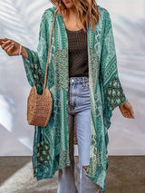 Bohemian Cardigan Aztec Printed Bat Cloak