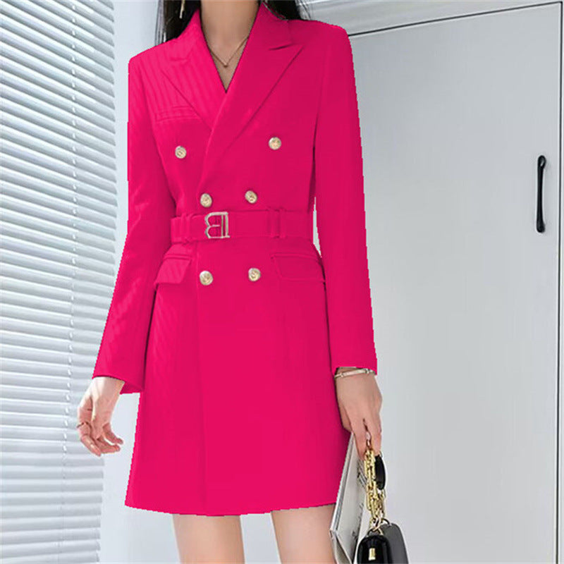 Office Lady Style Slimming Waist Trimming Coat Women's Top
