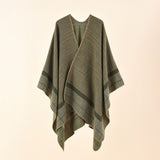 Double-sided Plaid Cashmere Shawl Coat