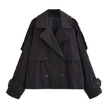 Women's Simple Double Breasted Design Trench Coat