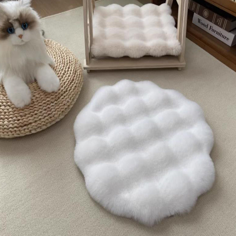 Warm Sleep Round Plush Pet Pad