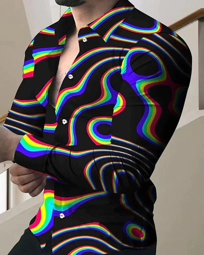 Luxury Newspaper Text Art Fashion Shirt