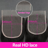 Pre-plucked Swiss HD Lace Closure Wig