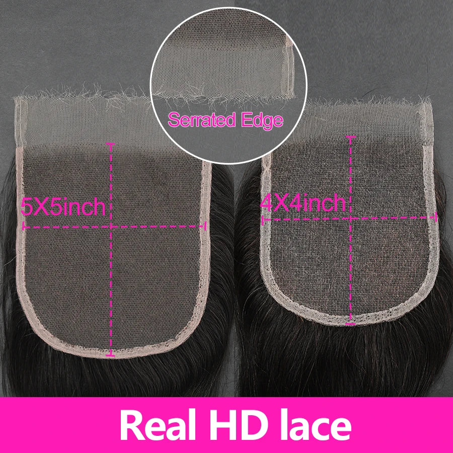 Pre-plucked Swiss HD Lace Closure Wig