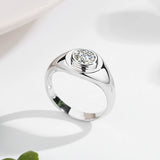 18K Gold Plated Moissanite Ring D Color VVS 1ct S925