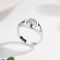 18K Gold Plated Moissanite Ring D Color VVS 1ct S925