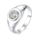 18K Gold Plated Moissanite Ring D Color VVS 1ct S925