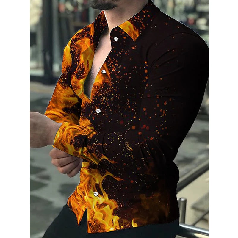 Luxury Newspaper Text Art Fashion Shirt