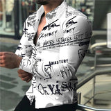 Luxury Newspaper Text Art Fashion Shirt