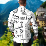 Luxury Newspaper Text Art Fashion Shirt