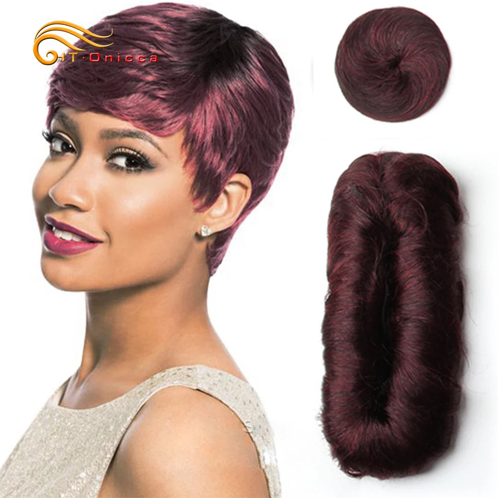 Short Human Curly Brazilian Weave Bundles For Woman