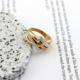 New Design Luxury Shiny Crystal Rings 18 K