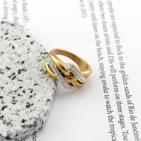 New Design Luxury Shiny Crystal Rings 18 K