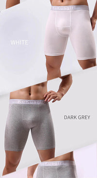 Men's Underwear Pure Cotton Lengthened Boxer Pants Sports Sweat Absorbing Comfortable Fitness Pants To Prevent Abrasion Of Legs