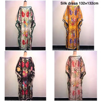 African Dresses For Women Plus Size Muslim Summer Silk Loose Cardigans Traditional Ramadan Long Duster Coat For Party