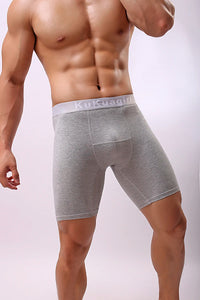 Men's Underwear Pure Cotton Lengthened Boxer Pants Sports Sweat Absorbing Comfortable Fitness Pants To Prevent Abrasion Of Legs