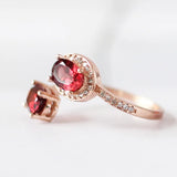 Natural Real Garnet Ring 925