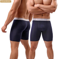 Men's Underwear Pure Cotton Lengthened Boxer Pants Sports Sweat Absorbing Comfortable Fitness Pants To Prevent Abrasion Of Legs
