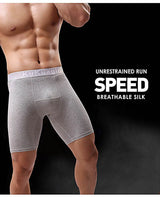 Men's Underwear Pure Cotton Lengthened Boxer Pants Sports Sweat Absorbing Comfortable Fitness Pants To Prevent Abrasion Of Legs