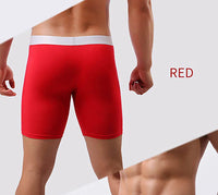 Men's Underwear Pure Cotton Lengthened Boxer Pants Sports Sweat Absorbing Comfortable Fitness Pants To Prevent Abrasion Of Legs