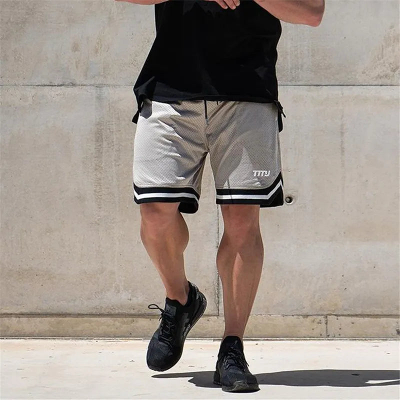 Breathable Quick Dry Splicing Mesh Shorts