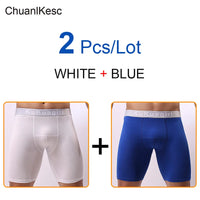 Men's Underwear Pure Cotton Lengthened Boxer Pants Sports Sweat Absorbing Comfortable Fitness Pants To Prevent Abrasion Of Legs