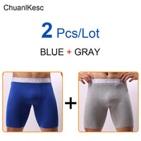 Men's Underwear Pure Cotton Lengthened Boxer Pants Sports Sweat Absorbing Comfortable Fitness Pants To Prevent Abrasion Of Legs