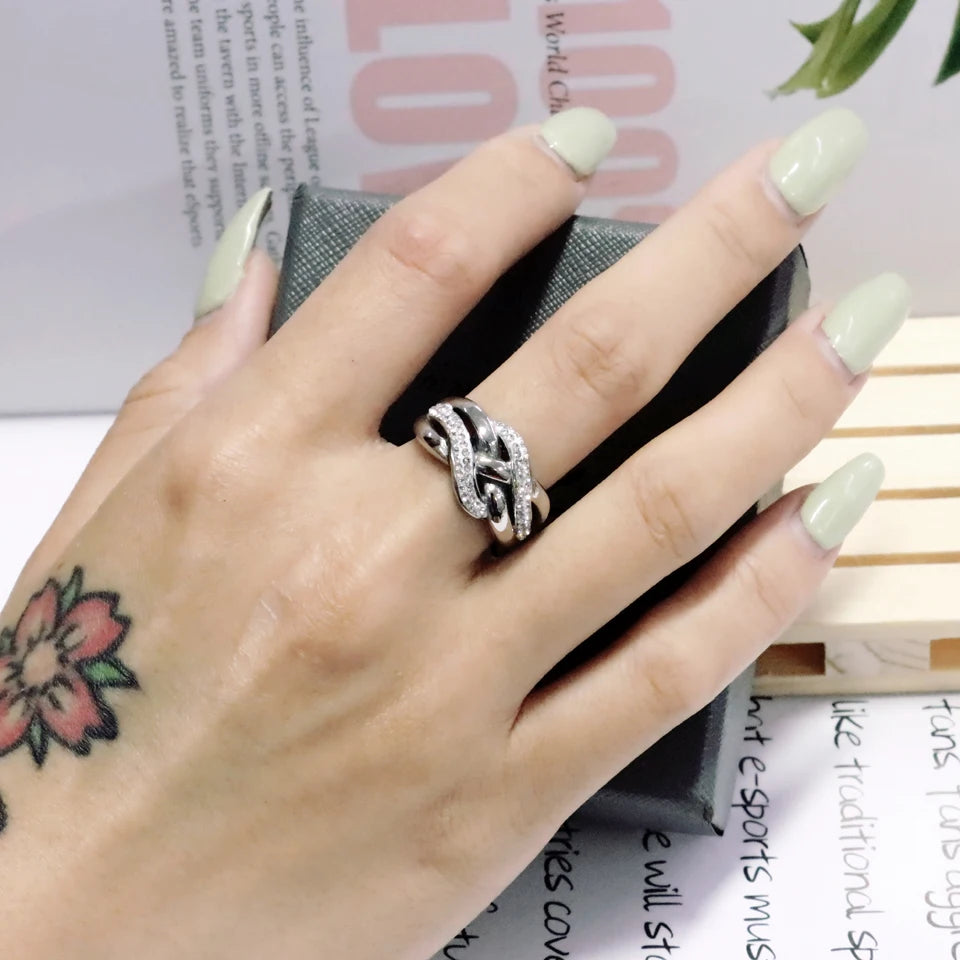 New Design Luxury Shiny Crystal Rings 18 K